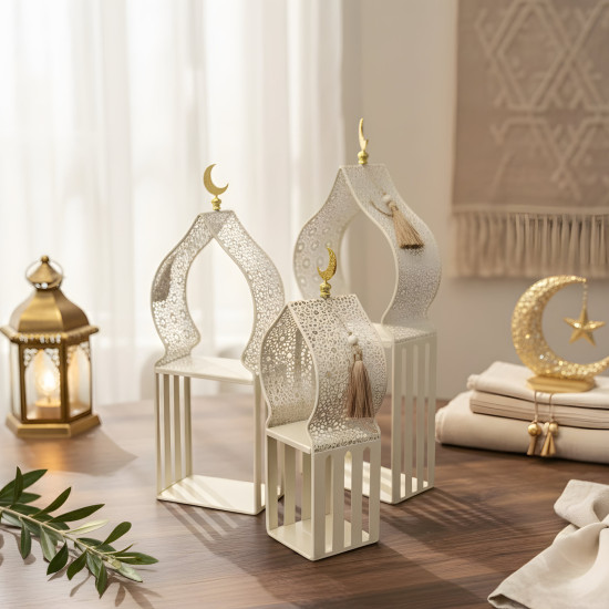 Ramadan Metal Stand Set - 3 Pcs